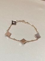 [Eternal Jewelry]STAR 4 MOTIF MOP DIAMOND PINK GOLD BRACELET - Image 4