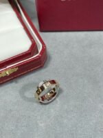 [Eternal Jewelry]LOVE PINK GOLD SILVER DIAMOND DOUBLE RING - Image 6