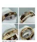 [Eternal Jewelry]LOVE PINK GOLD SILVER DIAMOND DOUBLE RING - Image 7