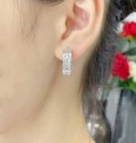 [Eternal Jewelry]LOVE 5.5MM DIAMOND PAVED EARRINGS - Image 2