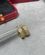 [Eternal Jewelry]LOVE 5.5MM DIAMOND PAVED EARRINGS - Image 7