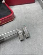 [Eternal Jewelry]LOVE 5.5MM DIAMOND PAVED EARRINGS - Image 9