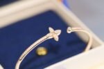 [Eternal Jewelry]IDYLLE PINK GOLD OPEN BRACELET DIAMOND PAVED - Image 6