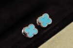 [Eternal Jewelry]CLOVER MINI TURQUOISE SILVER STUD EARRINGS - Image 2
