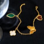 [Eternal Jewelry]LUCKY SPRING 5 MOTIF GOLD BRACELET - Image 7