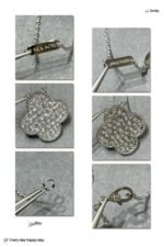 [Eternal Jewelry]CLOVER 25MM LARGE PENDANT DIAMOND PAVED SILVER NECKLACE - Image 7