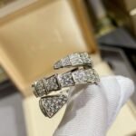 [Eternal Jewelry]SERPENTI DOUBLE RING SILVER DIAMOND PAVED - Image 2
