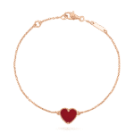 [Eternal Jewelry]HEART CARNELIAN PINK GOLD BRACELET - Image 2