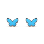 [Eternal Jewelry]BUTTERFLY TURQUOISE EARRINGS SILVER - Image 2