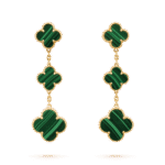 [Eternal Jewelry]CLOVER MALACHITE 3 MOTIFS GOLD - Image 2