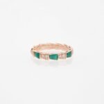 [Eternal Jewelry]SERPENTI RING PINK GOLD MALACHITE DIAMOND 3MM - Image 2