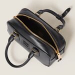 Arcadie Leather Small Handbag Black - Image 5