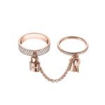 [Eternal Jewelry]HM KELLY CLOCHETTE DOUBLE RING IN  WITH DIAMONDS