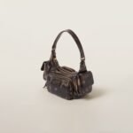 Soft Lamb Nappa Pocket Handbag Coffee Brown - Image 3
