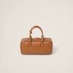 Arcadie Leather Large Handbag Cognac color - Image 3