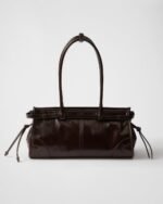 Prada Bonnie Medium Leather Handbag Dark brown - Image 3