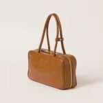 Beau Leather Handbag Cognac color - Image 3