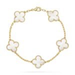 [Eternal Jewelry]CLOVER  5 MOTIF WHITE MOP BRACELET