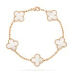[Eternal Jewelry]CLOVER  5 MOTIF WHITE MOP BRACELET - Image 2