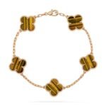 [Eternal Jewelry]CLOVER  5 MOTIFS TIGER EYE BRACELET - Image 2