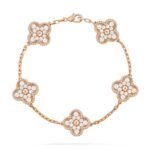 [Eternal Jewelry]CLOVER 5 MOTIFS  FULL DIAMOND BRACELET - Image 2