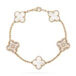 [Eternal Jewelry]CLOVER BRACELET 5 MOTIF WHITE MOP DIAMOND - Image 11