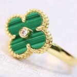 [Eternal Jewelry]CLOVER MALACHITE RING GOLD DIAMOND - Image 4