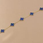 [Eternal Jewelry]CLOVER 5 MOTIFS BLUE AGATE BRACELET - Image 7