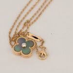 [Eternal Jewelry]CLOVER 15MM DIAMOND AND MOTHER-OF-GREY NECKLACE - Image 2
