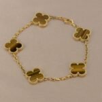 [Eternal Jewelry]CLOVER  5 MOTIFS TIGER EYE BRACELET - Image 4