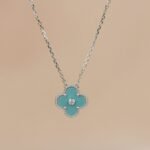 [Eternal Jewelry]CLOVER 15MM DIAMOND SVRES PORCELAIN  NECKLACE SILVER - Image 3