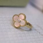 [Eternal Jewelry]CLOVER PINK MOP RING GOLD DIAMOND - Image 4