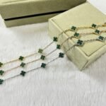 [Eternal Jewelry]CLOVER 6 MOTIF MALACHITE BRACELET - Image 2