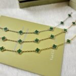 [Eternal Jewelry]CLOVER 6 MOTIF MALACHITE BRACELET - Image 3