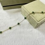 [Eternal Jewelry]CLOVER 6 MOTIF MALACHITE BRACELET - Image 4