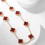 [Eternal Jewelry]CLOVER 10 MOTIFS CARNELIAN NECKLACE - Image 6