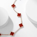 [Eternal Jewelry]CLOVER 10 MOTIFS CARNELIAN NECKLACE - Image 14