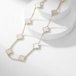 [Eternal Jewelry]CLOVER 10 MOTIFS WHITE MOTHER OF PEARL NECKLACE - Image 3
