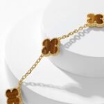 [Eternal Jewelry]CLOVER 10 MOTIFS TIGER EYE NECKLACE - Image 8