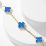 [Eternal Jewelry]CLOVER 10 MOTIFS BLUE AGATE NECKLACE - Image 8