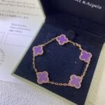 [Eternal Jewelry]CLOVER  5 MOTIFS  PURPLE VIOLET BRACELET - Image 2
