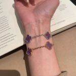 [Eternal Jewelry]CLOVER  5 MOTIFS  PURPLE VIOLET BRACELET - Image 6