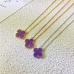 [Eternal Jewelry]CLOVER 15MM  PURPLE VIOLET NECKLACE - Image 2