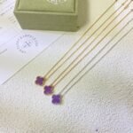 [Eternal Jewelry]CLOVER 15MM  PURPLE VIOLET NECKLACE - Image 5