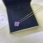 [Eternal Jewelry]CLOVER 15MM  PURPLE VIOLET NECKLACE - Image 4