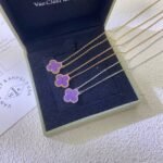 [Eternal Jewelry]CLOVER 15MM  PURPLE VIOLET NECKLACE - Image 6