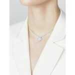 [Eternal Jewelry]CLOVER 15MM BLUE CHALCEDONY NECKLACE SILVER - Image 4