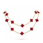[Eternal Jewelry]CLOVER 20 MOTIFS CARNELIAN NECKLACE - Image 2