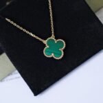 [Eternal Jewelry]CLOVER 15MM MALACHITE SINGLE FLOWER  NECKLACE - Image 6