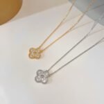 [Eternal Jewelry]CLOVER 15MM DIAMOND SINGLE FLOWER NECKLACE - Image 2